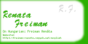 renata freiman business card